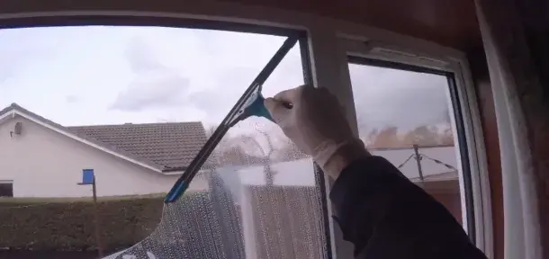 Step 3 of our Window Cleaning San Clemente process