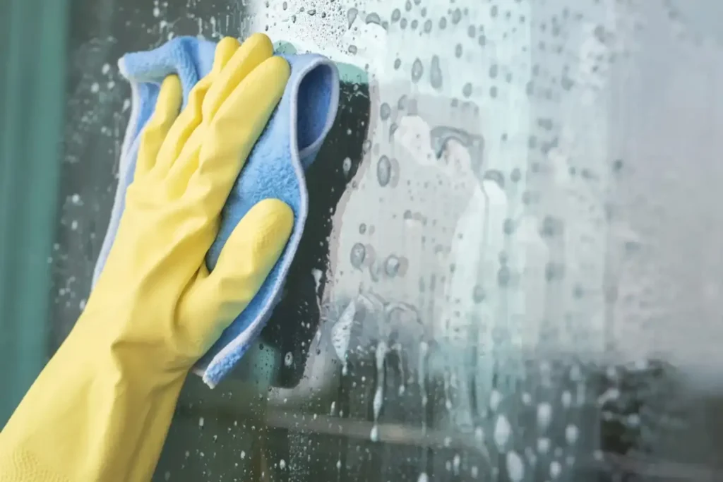 A Window Cleaner Cleaning Window 1 A Window Cleaner Cleaning Window