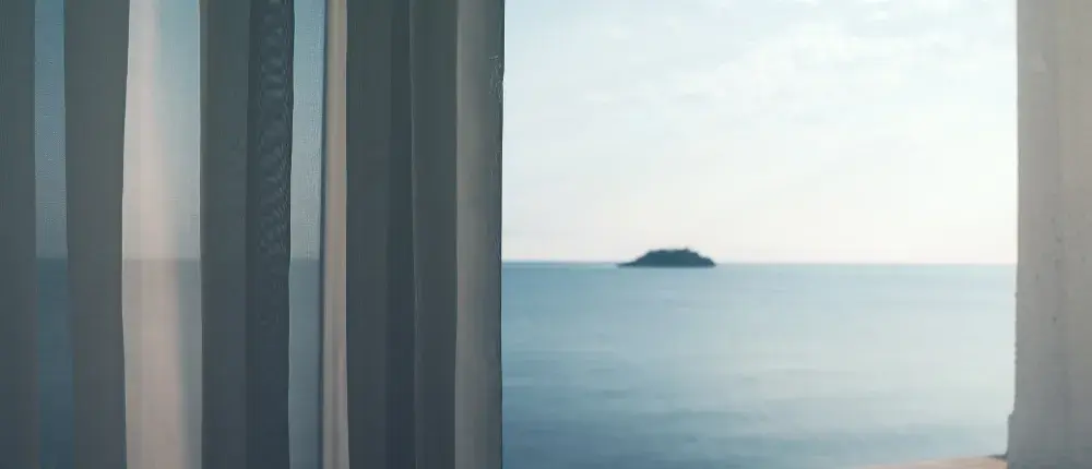 Crystal Clear Window of a Coastal Home