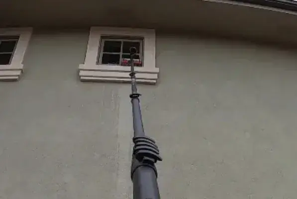 Window Cleaning Using A Long Water Fed Pole Window Cleaning Using A Long Water Fed Pole