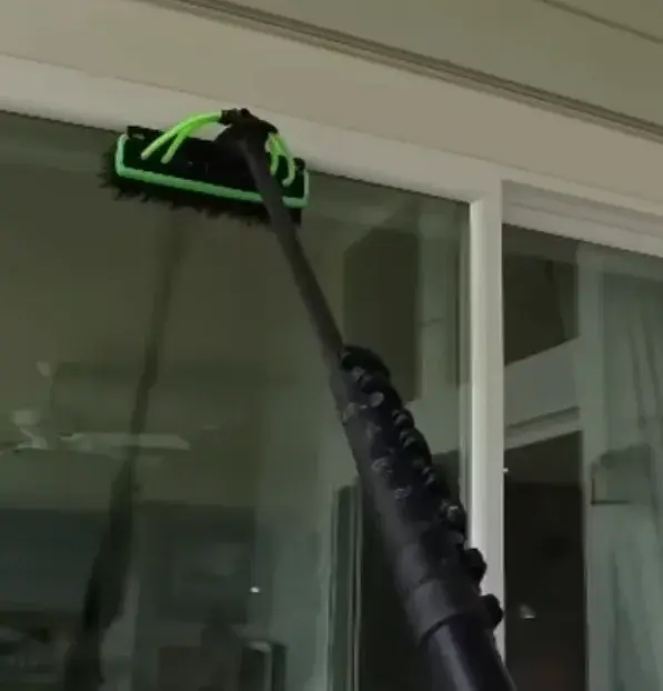 Window Cleaning Using Water Fed Pole