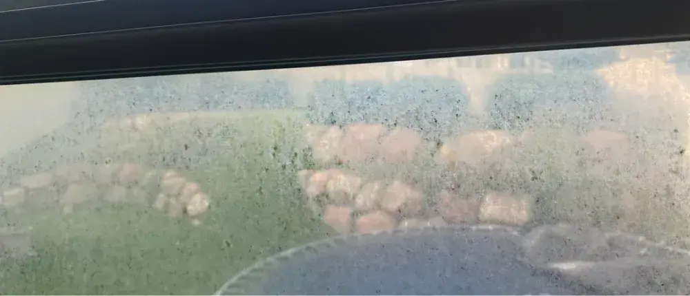 extreme hard water spots on window glass extreme hard water spots on window glass